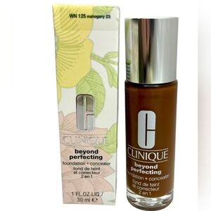 Clinique Beyond Perfecting Foundation + Concealer ~ # WN 125 MAHOGANY D ~ NIB
